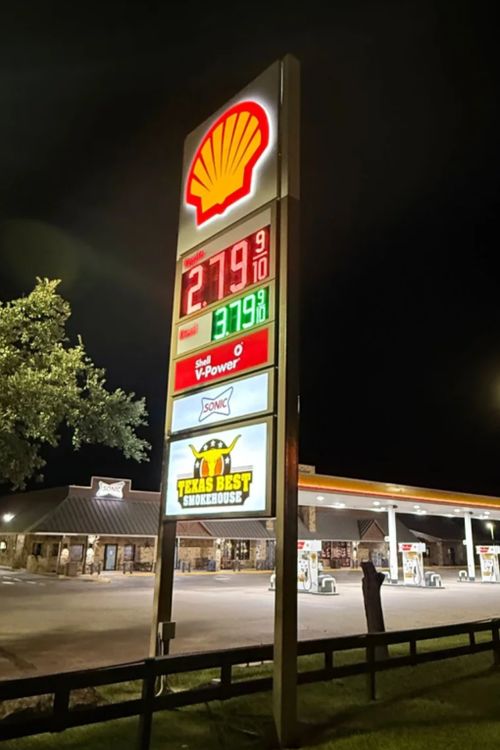 Последние решения компании о Светодиодные цифровые вывески для АЗС