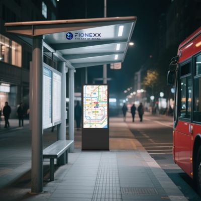 Хорошая цена Чёрный рекламный щит, уличный безвентиляторный вертикальный цифровой тотем, уличный интеллектуальный дисплей онлайн