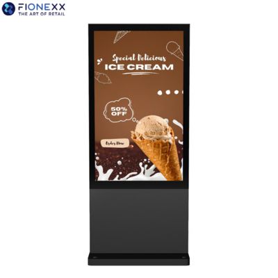 Хорошая цена Наружный высококачественный рекламный дисплей 43 дюйма, черный рекламный щит, наружный безвентиляторный вертикальный цифровой тотем онлайн