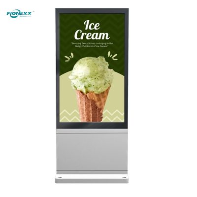 Хорошая цена 75' Серебряный AD-Картон Внешний LCD Киоск Внешняя цифровая вывеска 1650*928 мм онлайн