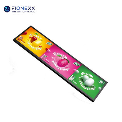 Flexible Advertising Display Board Network Indoor Stretched Bar Digital Signage LCD Display Shelf Advertisement Display In The Supermarket