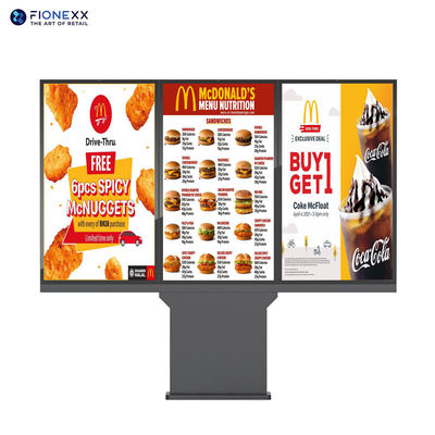CE 55'*3 Drive Through Digital Signage Внешний цифровой дисплей 2500nits