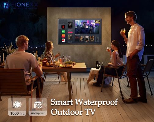 4K наружный телевизор с 2000nit высокой яркостью водонепроницаемый IP55 голосовой помощник дистанционный встроенный динамик ЖК-дисплей