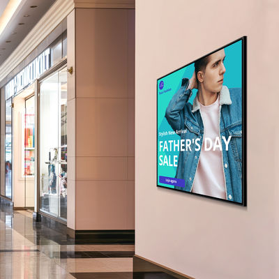 Киоск цифрового дисплея LCD с квадратным экраном, установленным на стене