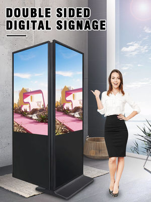 Двусторонний рекламный дисплей Контраст 1200 1 Яркость 350 нит 350 нит Android Digital Signage