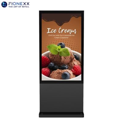 Хорошая цена 55-дюймовый черный рекламный щит, уличный безвентиляторный вертикальный цифровой тотем, уличный прочный рекламный дисплей онлайн