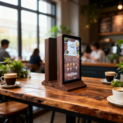 11.6-Inch Portable Charging Display, Enabling Kitchen Interaction After Customers Place Their Orders By Themselves